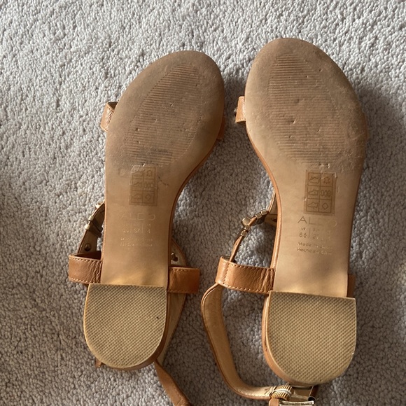 Worn 2x Gold studded sandals - Picture 3 of 4